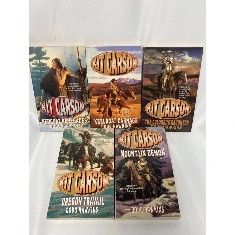 Doug Hawkins Kit Carson Western Paperback Lot of 5 Oregon Travail & 4 More